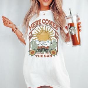 Here Comes The Sun Retro Style Hippie Unisex T-shirt